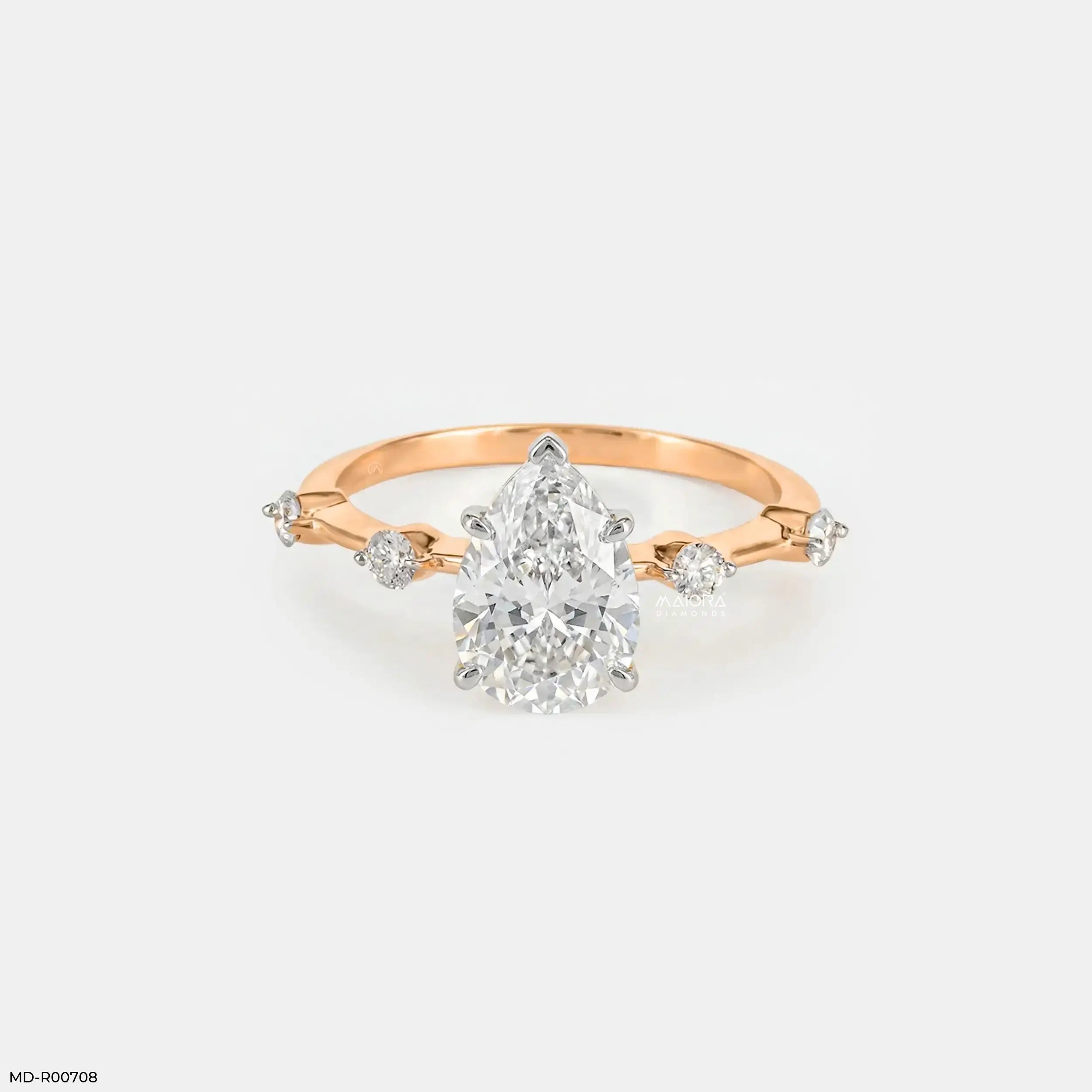 Avyra Pear Solitaire Diamond Ring