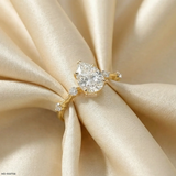 Avyra Pear Solitaire Diamond Ring Platinum 950