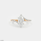 Glamorous Eye Solitaire Diamond Ring Platinum 950