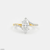 Glamorous Eye Solitaire Diamond Ring Platinum 950