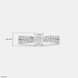 Exquisite Emerald Solitaire Diamond Ring Platinum 950
