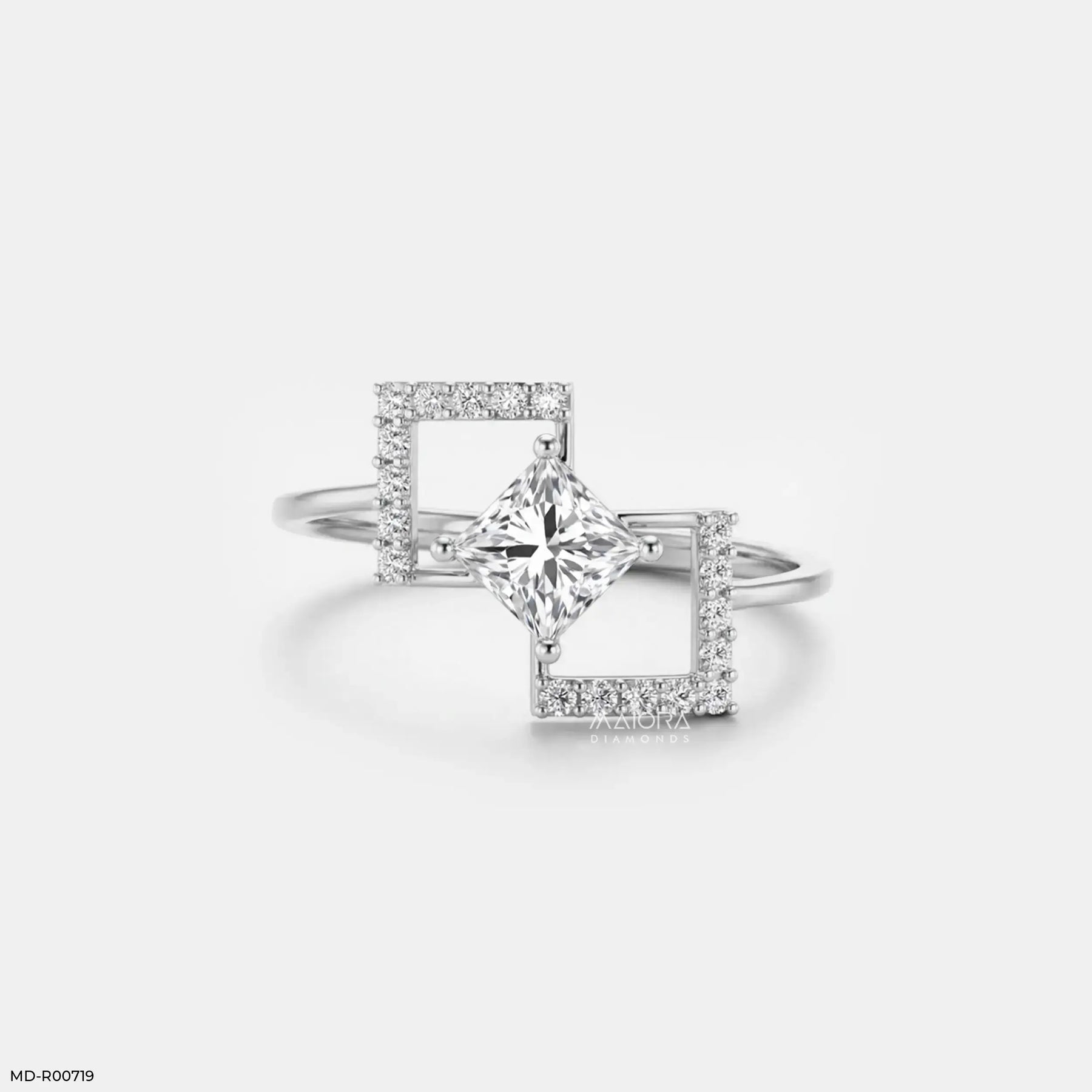 Kylo Frame Solitaire Diamond Ring 9K Rose Gold