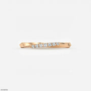 Twisted Helix Diamond Ring 18K Rose Gold