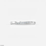Twisted Helix Diamond Ring Platinum 950