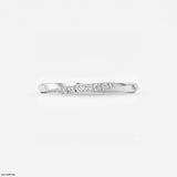 Twisted Helix Diamond Ring Platinum 950
