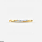Twisted Helix Diamond Ring 9K Yellow Gold