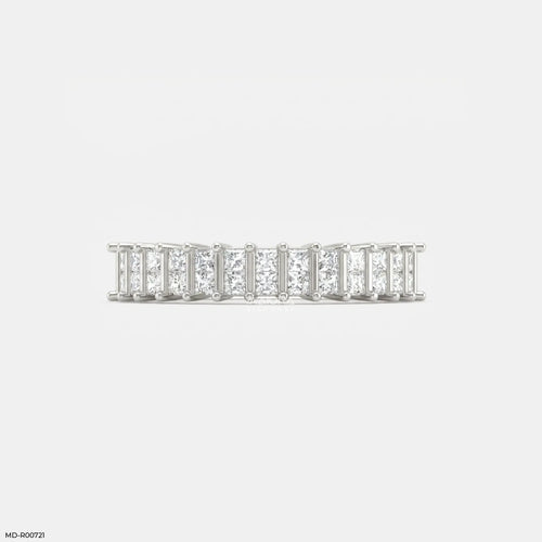 Regal Grace Princess Diamond Ring 9K White Gold