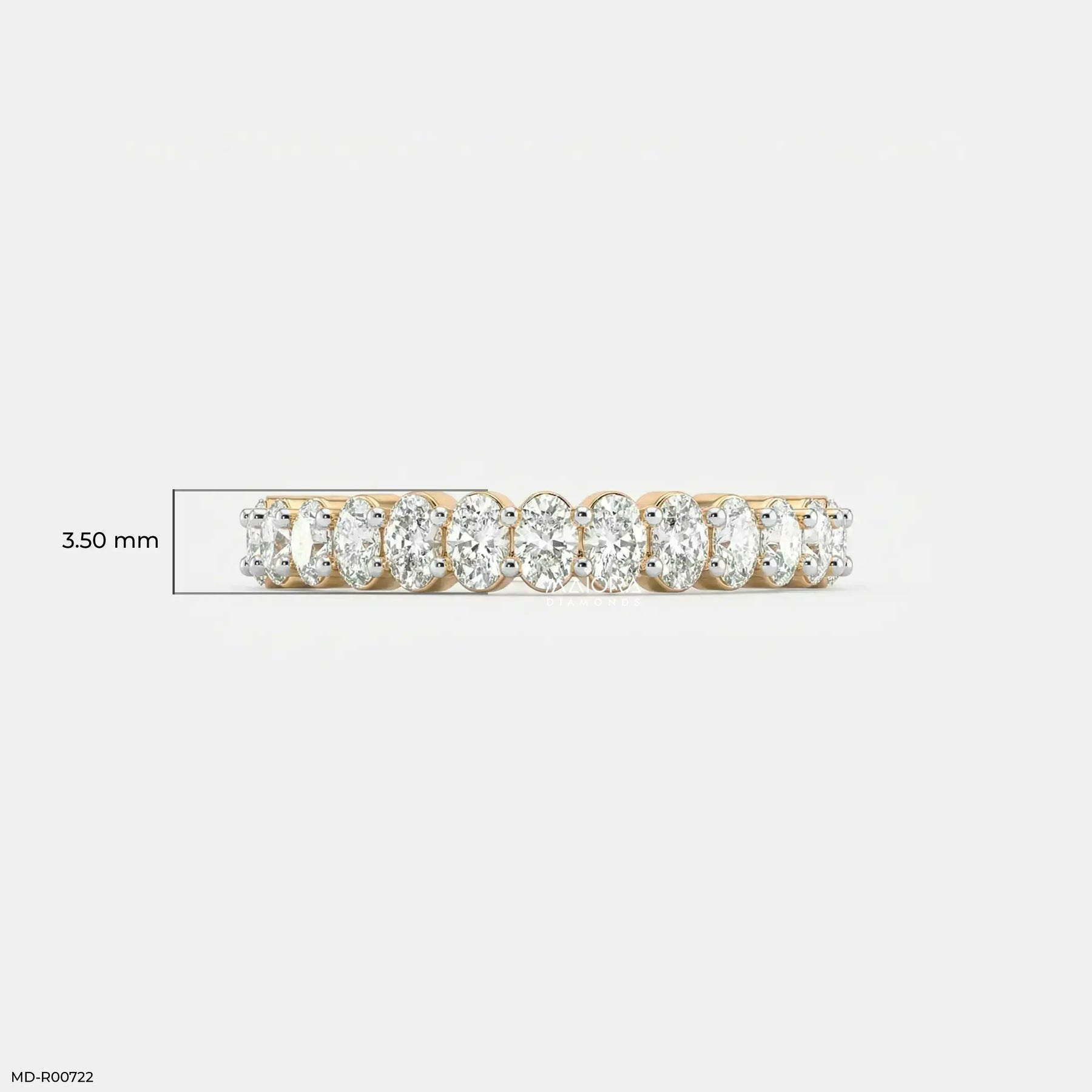 Ovata Aura Diamond Band Ring Platinum 950
