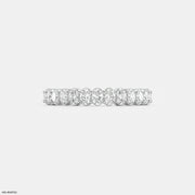 Ovata Aura Diamond Band Ring 14K White Gold