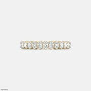 Ovata Aura Diamond Band Ring 9K Yellow Gold