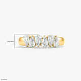 Harmonic Pear Flash Diamond Ring 9K White Gold