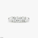 Harmonic Pear Flash Diamond Ring 9K White Gold