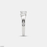 Harmonic Pear Flash Diamond Ring 9K White Gold