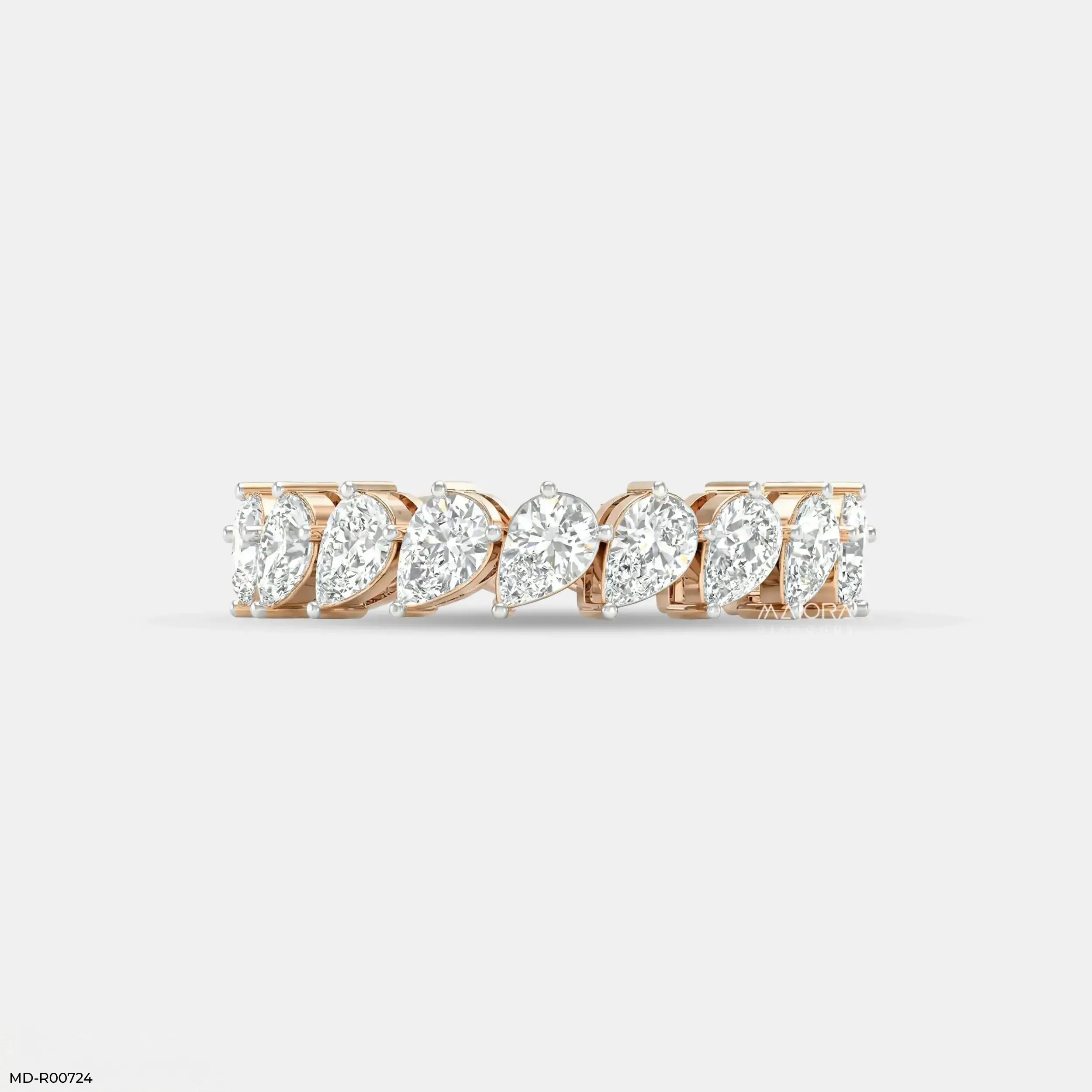 Alterna Flare Pear Diamond Ring 9K Yellow Gold