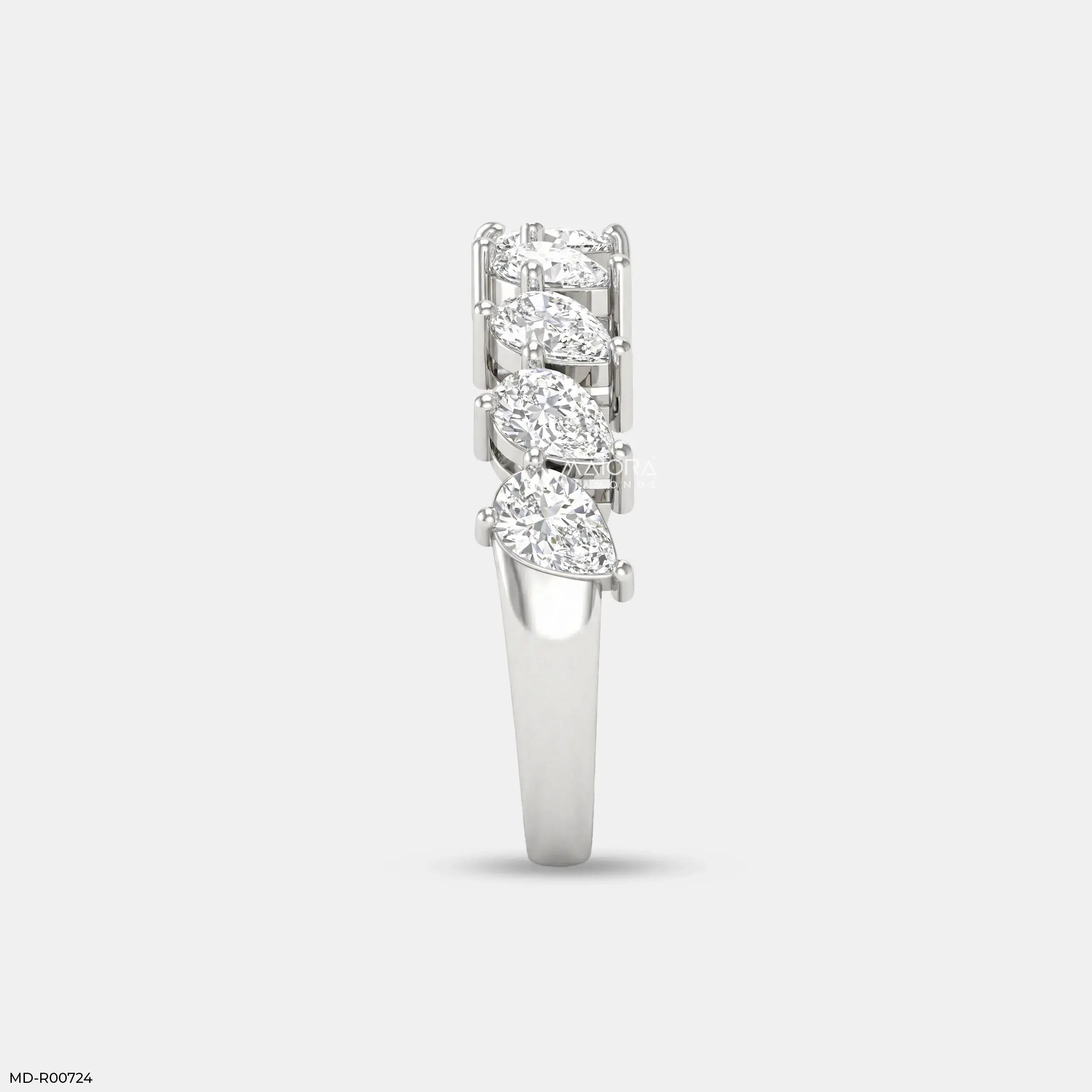 Alterna Flare Pear Diamond Ring 9K Yellow Gold