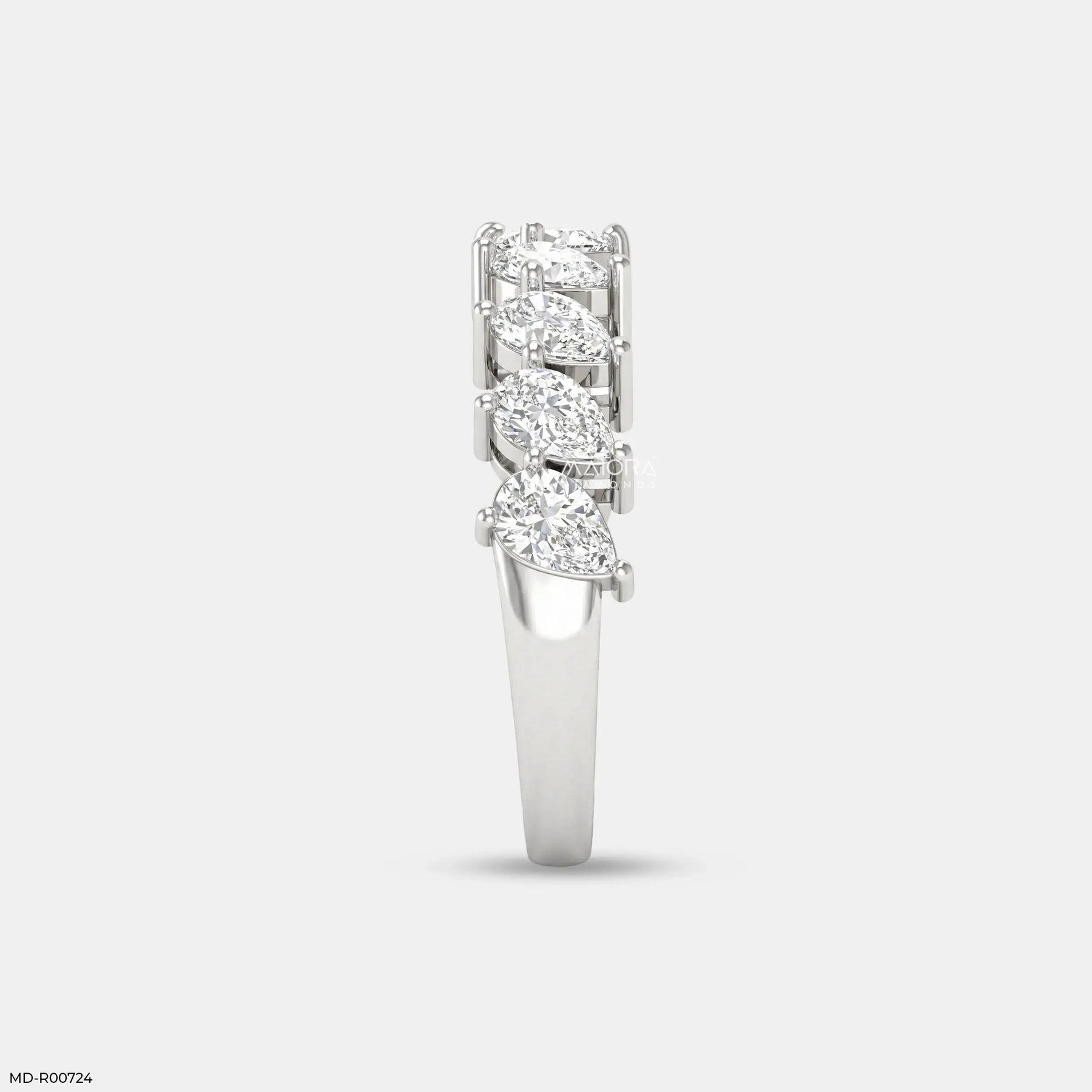 Alterna Flare Pear Diamond Ring Platinum 950