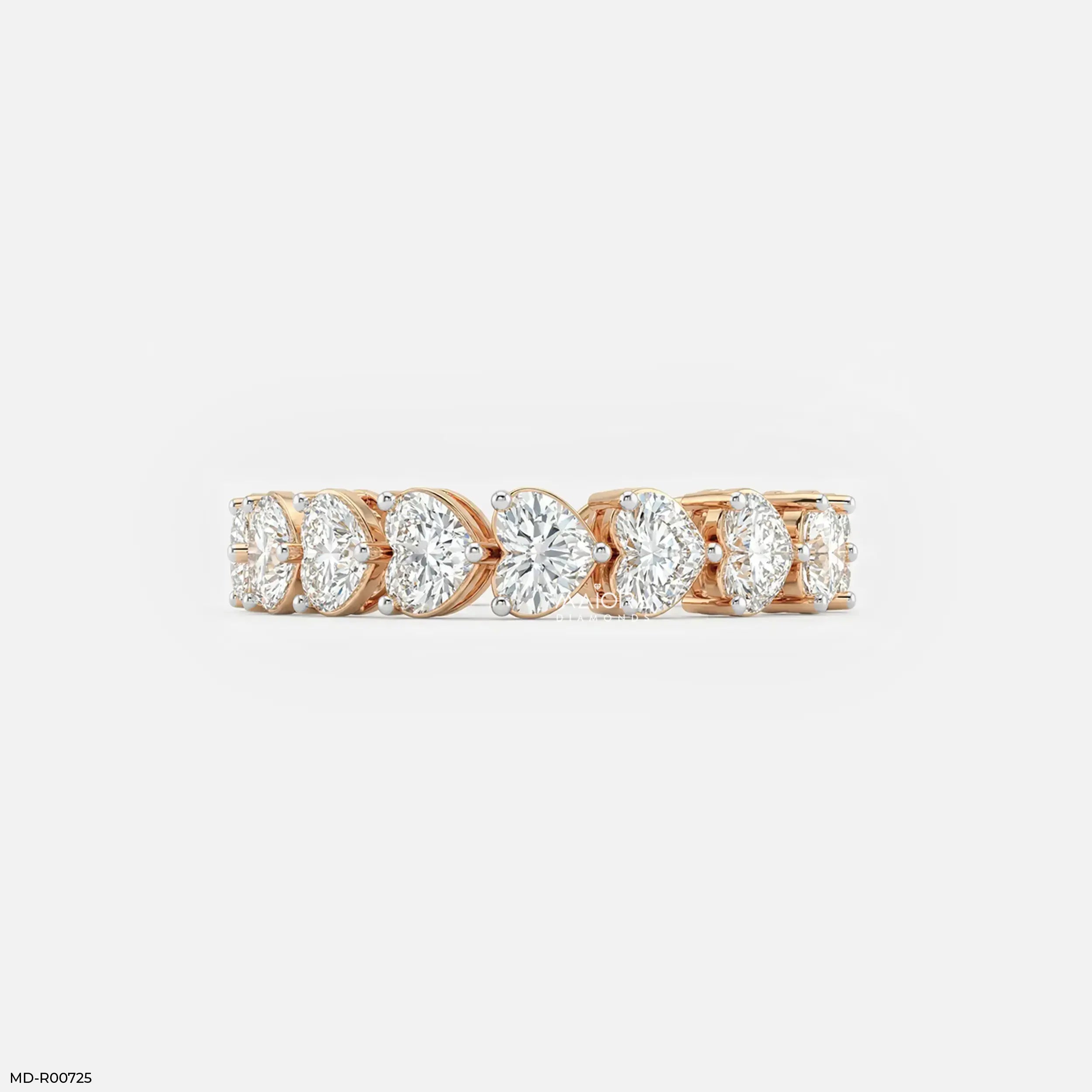 Promise Heart Link Diamond Ring 9K Yellow Gold
