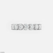 Promise Heart Link Diamond Ring Platinum 950
