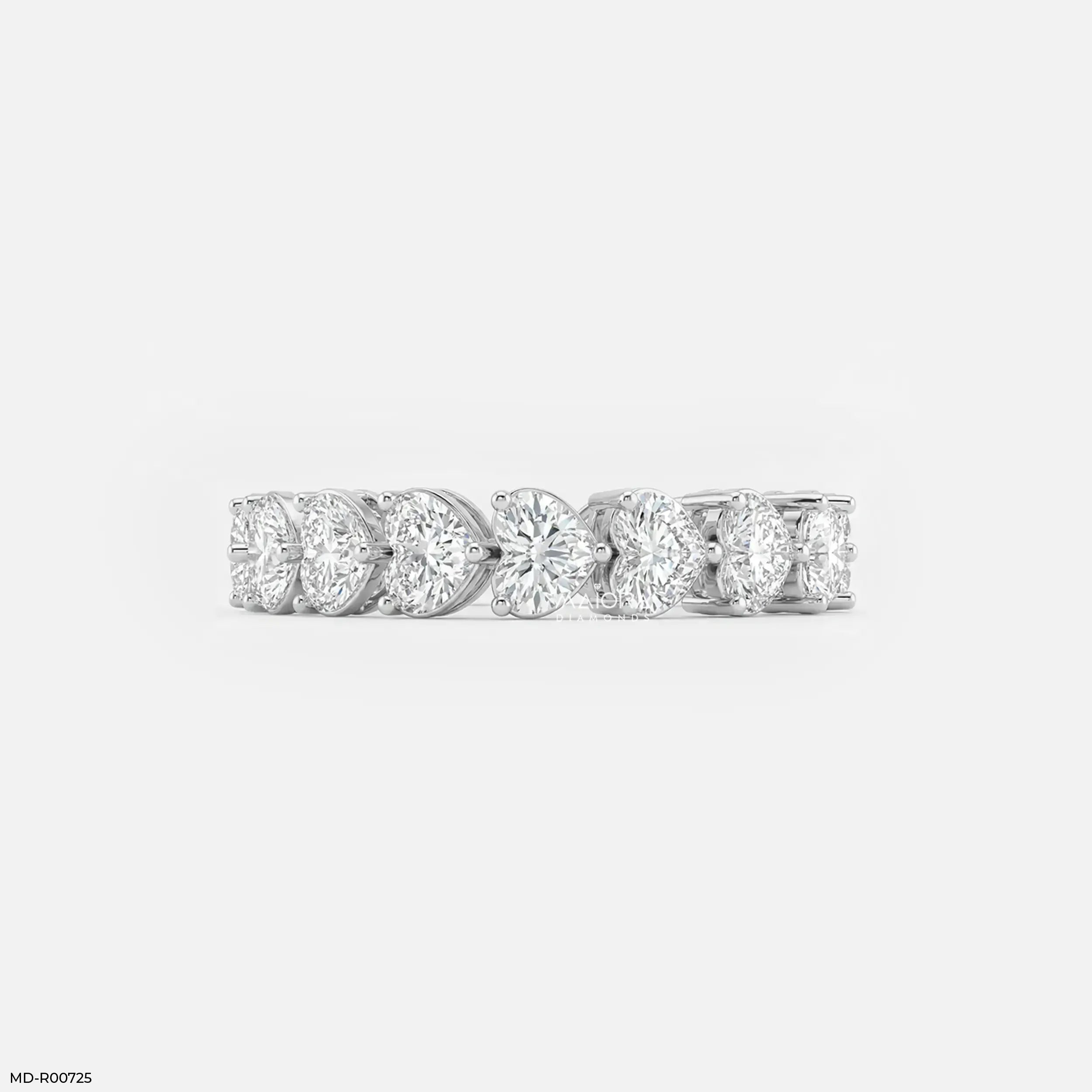 Promise Heart Link Diamond Ring 9K Yellow Gold