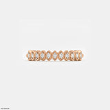 Marquise Frame Diamond Band Ring Platinum 950