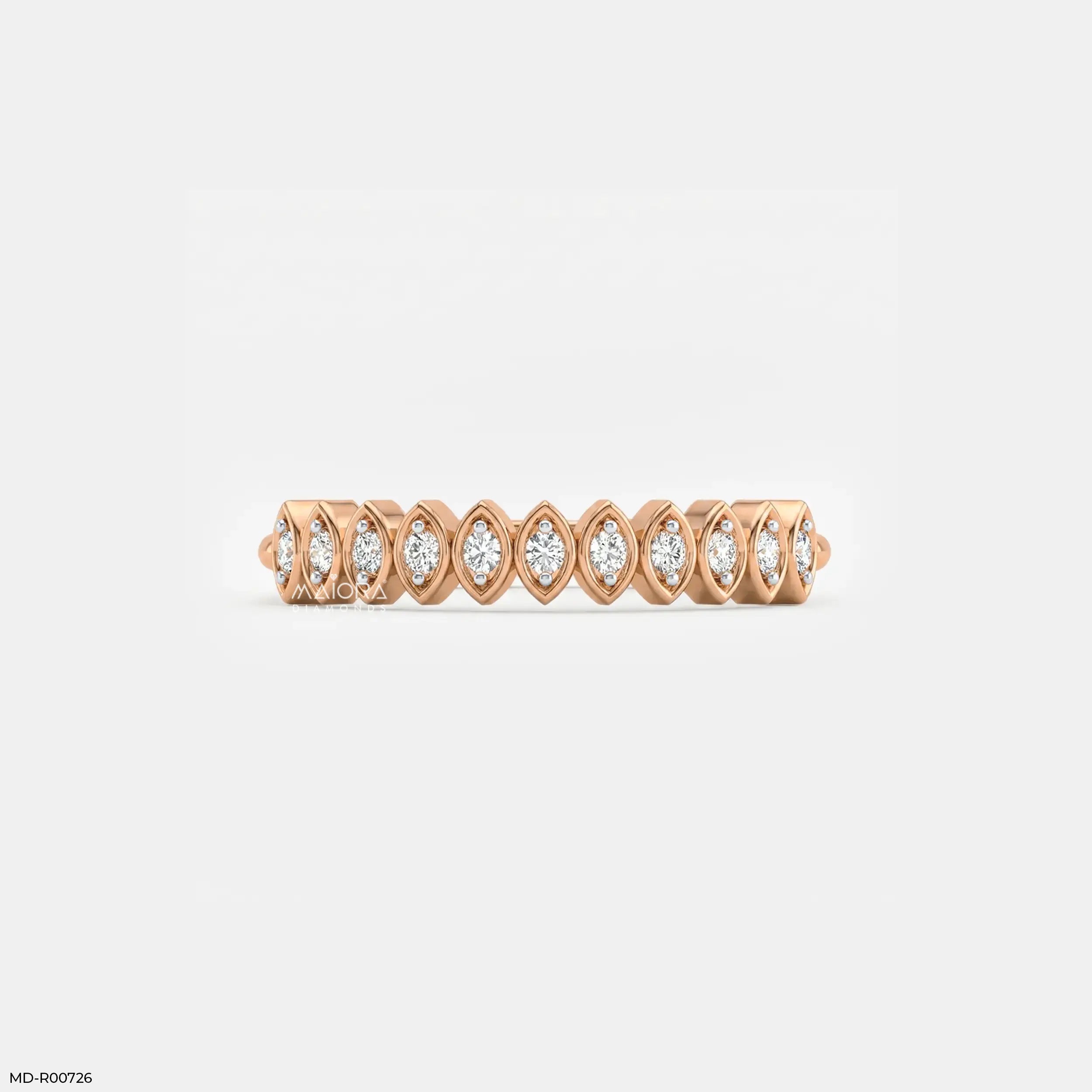 Marquise Frame Diamond Band Ring