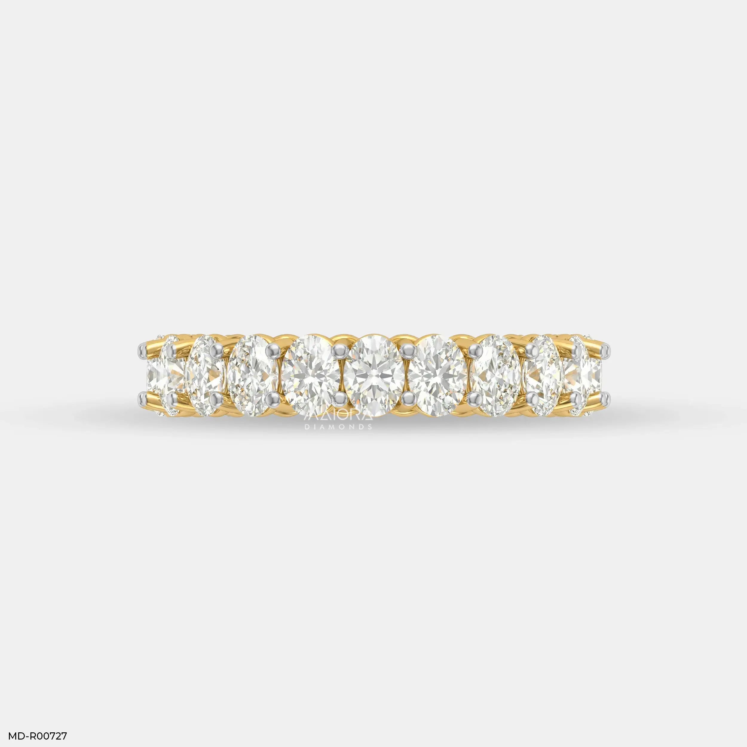Luminous Oval Diamond Ring 9K Yellow Gold