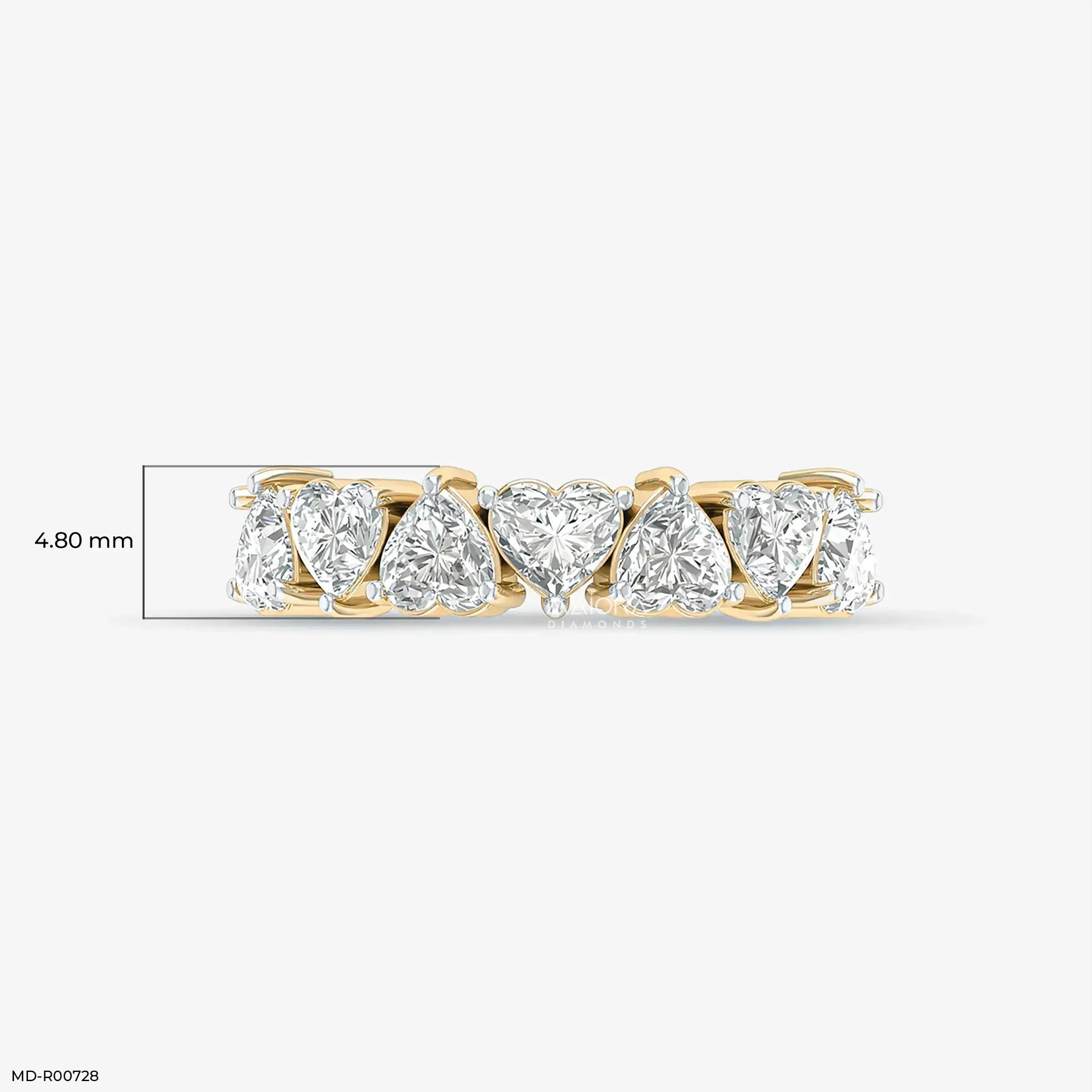 Alternative Hearts Diamond Ring 14K White Gold