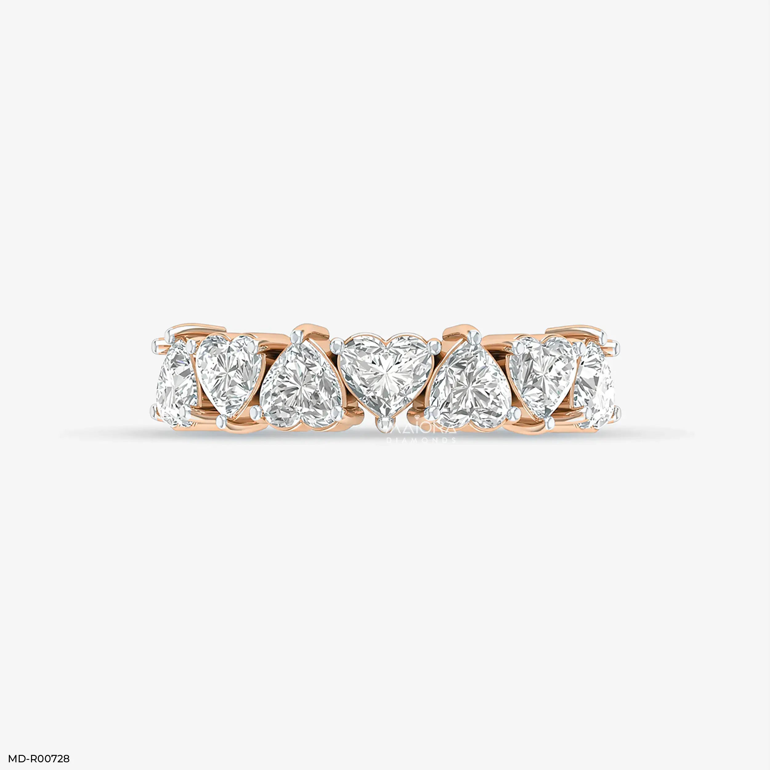 Alternative Hearts Diamond Ring 9K Yellow Gold
