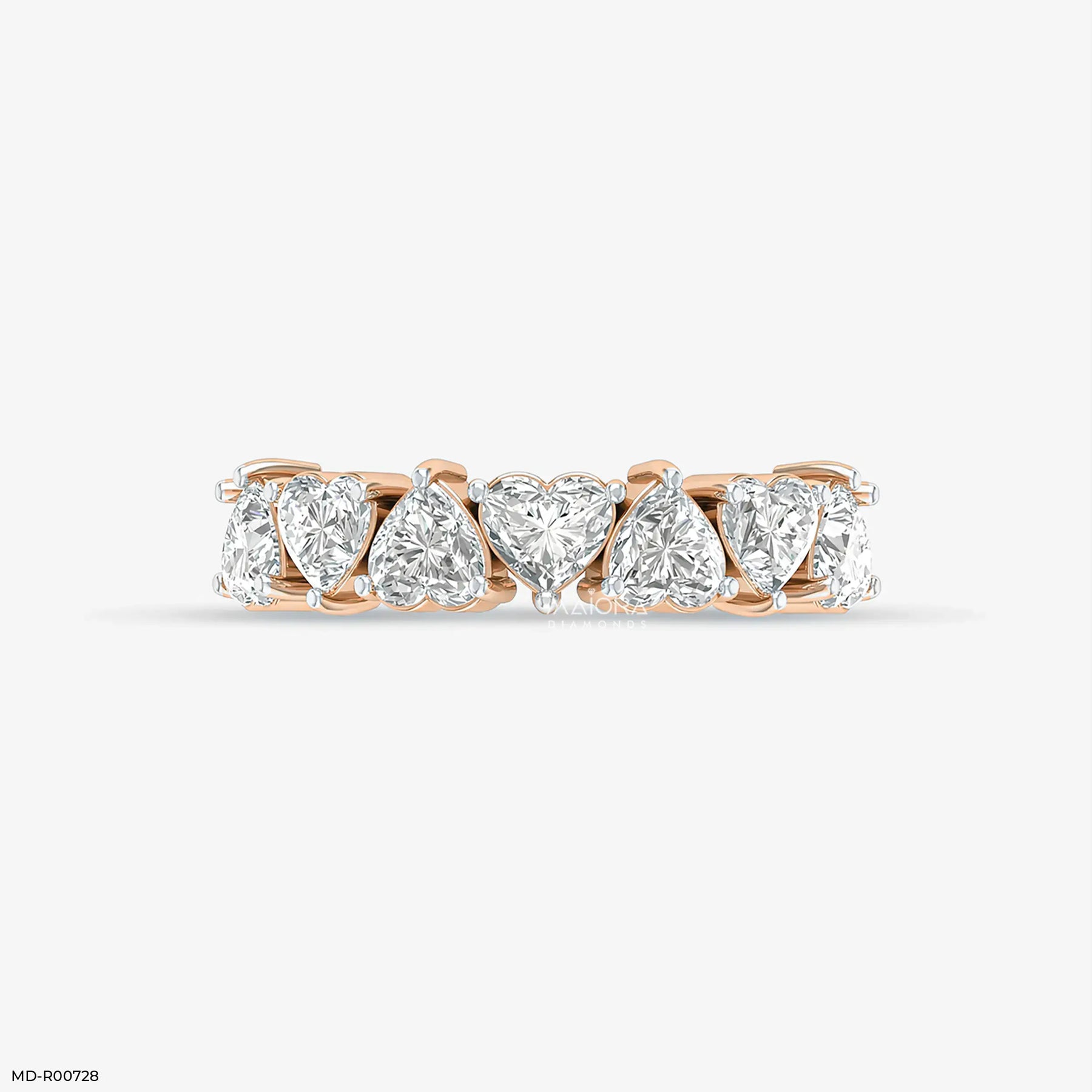 Alternative Hearts Diamond Ring 14K White Gold