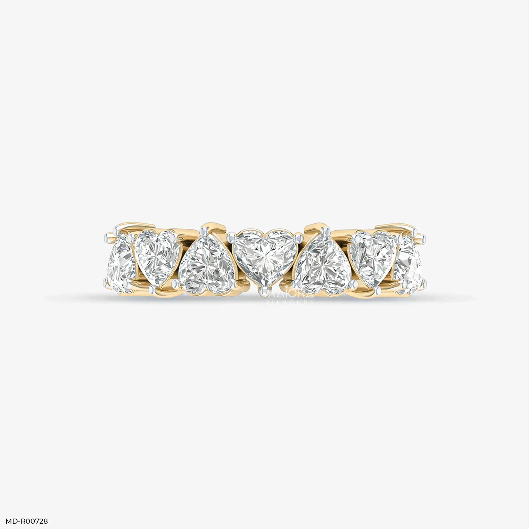 Alternative Hearts Diamond Ring 14K White Gold