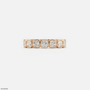 Regent Asscher Diamond Eternity Ring 18K Rose Gold