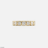 Regent Asscher Diamond Eternity Ring 9K White Gold