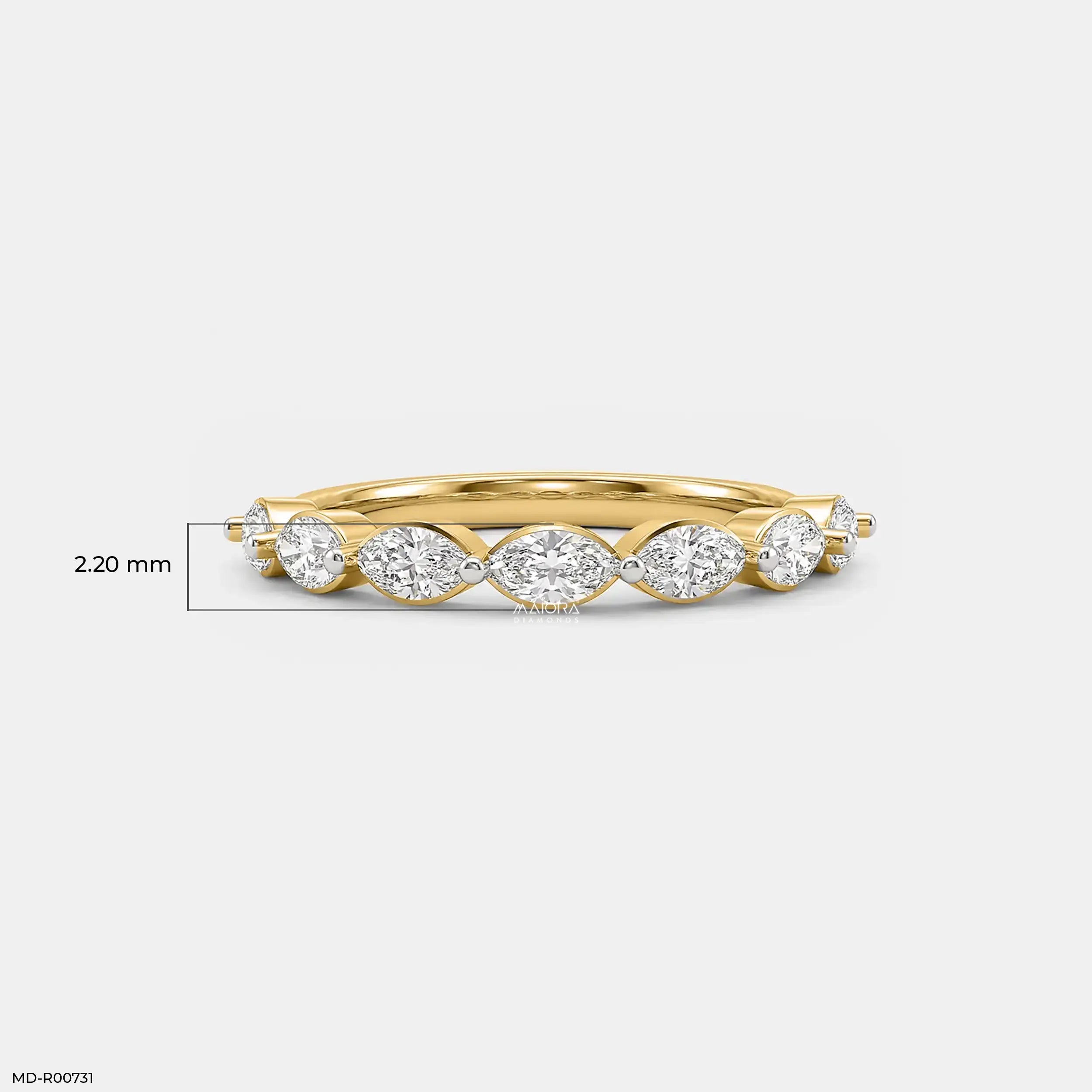 Half Serenity Marquise Diamond Ring
