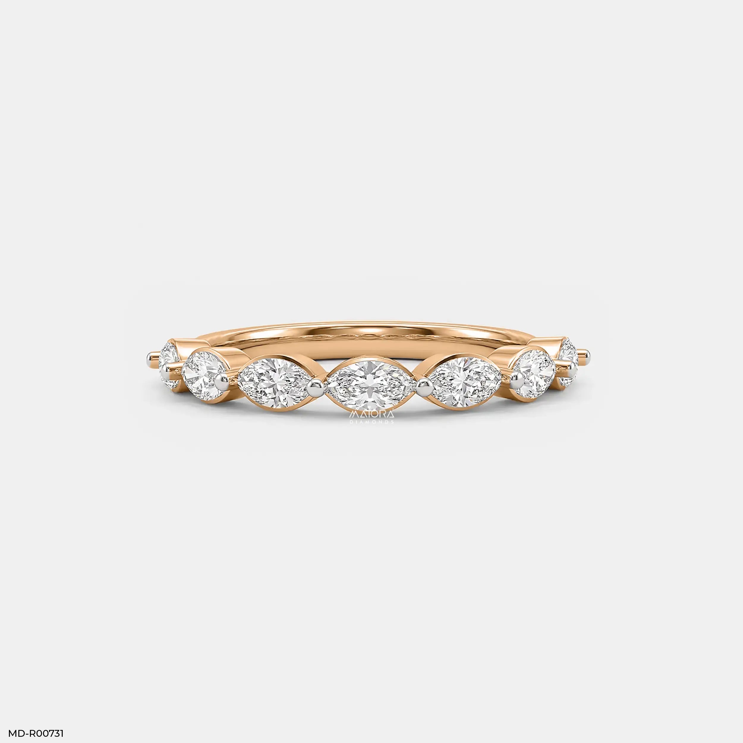 Half Serenity Marquise Diamond Ring