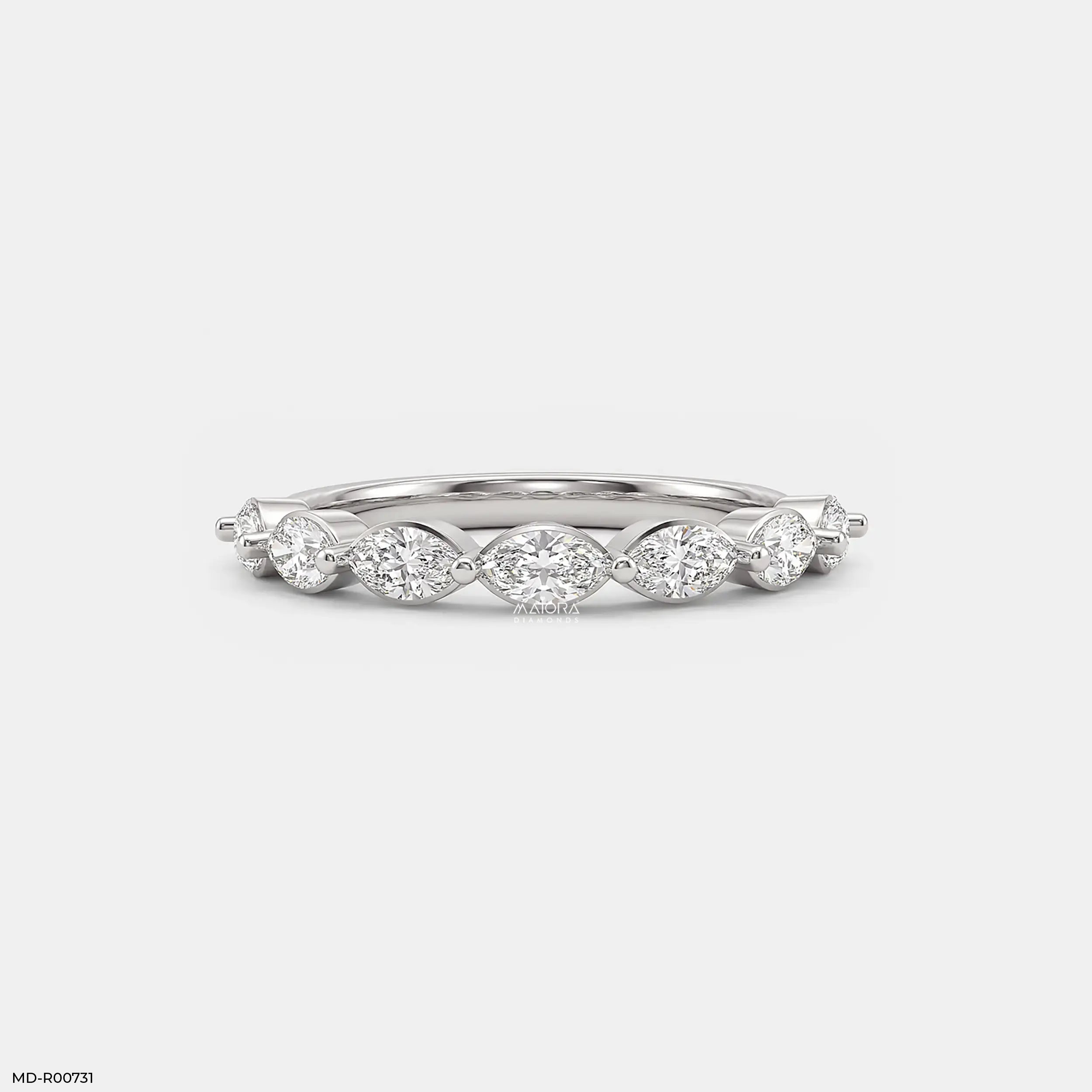 Half Serenity Marquise Diamond Ring Platinum 950