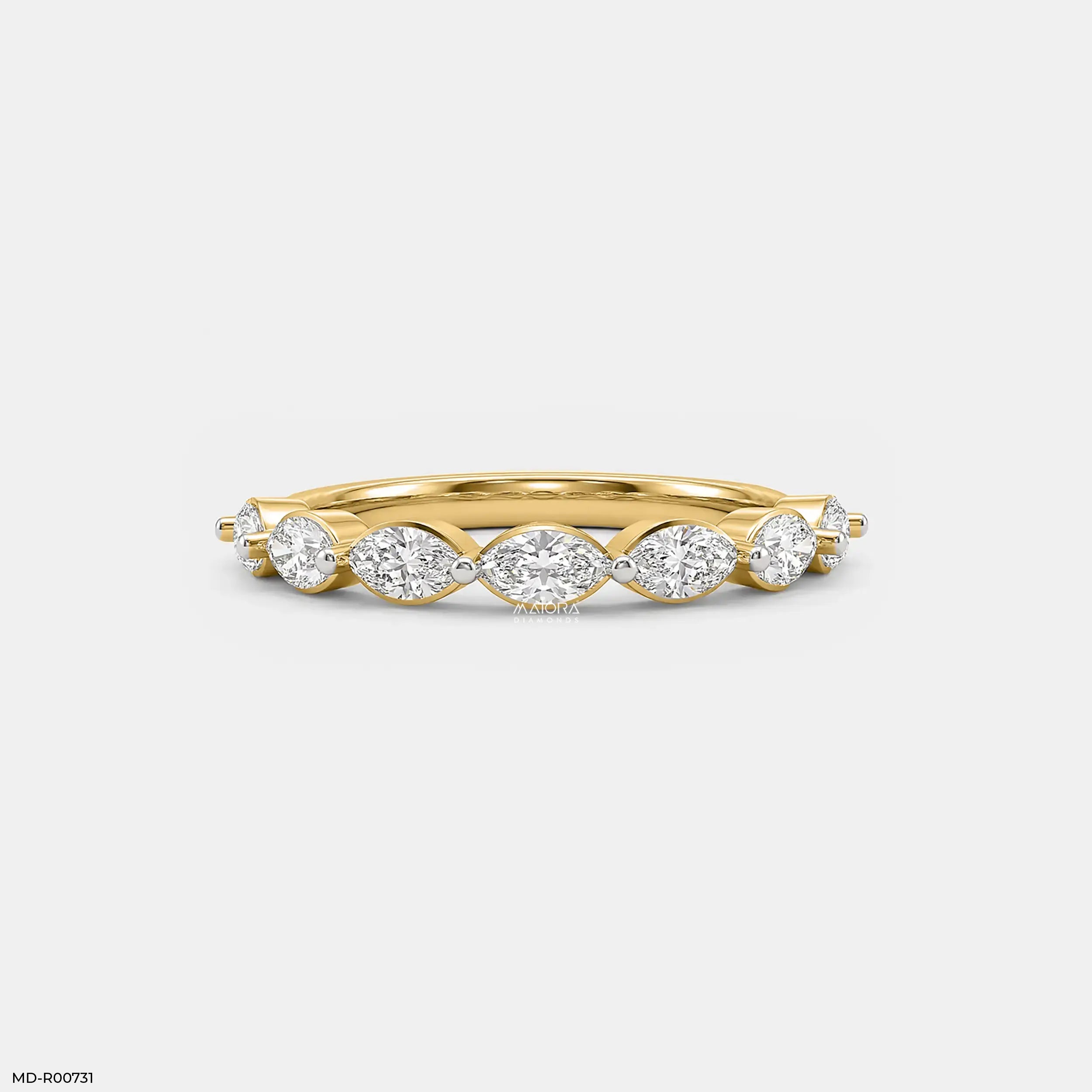Half Serenity Marquise Diamond Ring