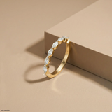 Half Serenity Marquise Diamond Ring 9K White Gold