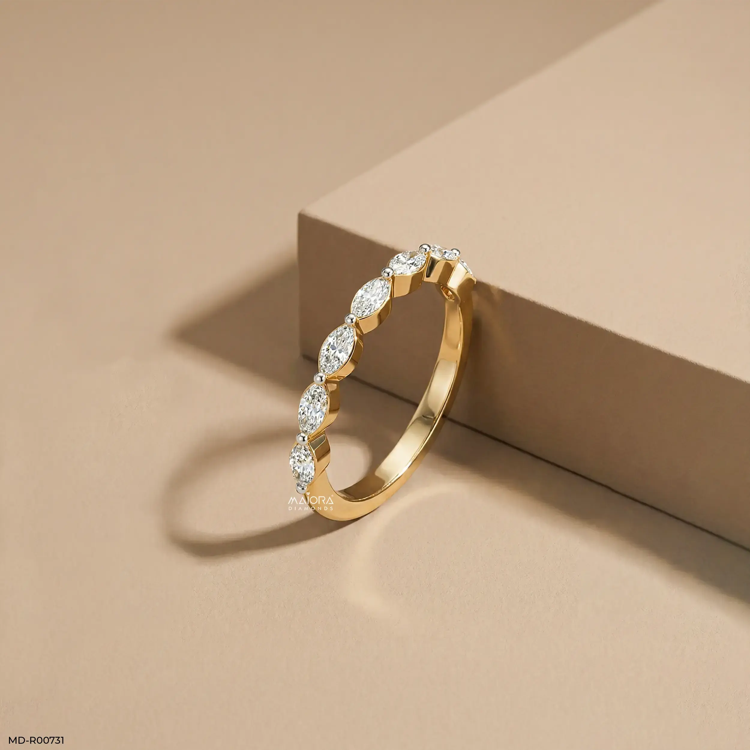 Half Serenity Marquise Diamond Ring