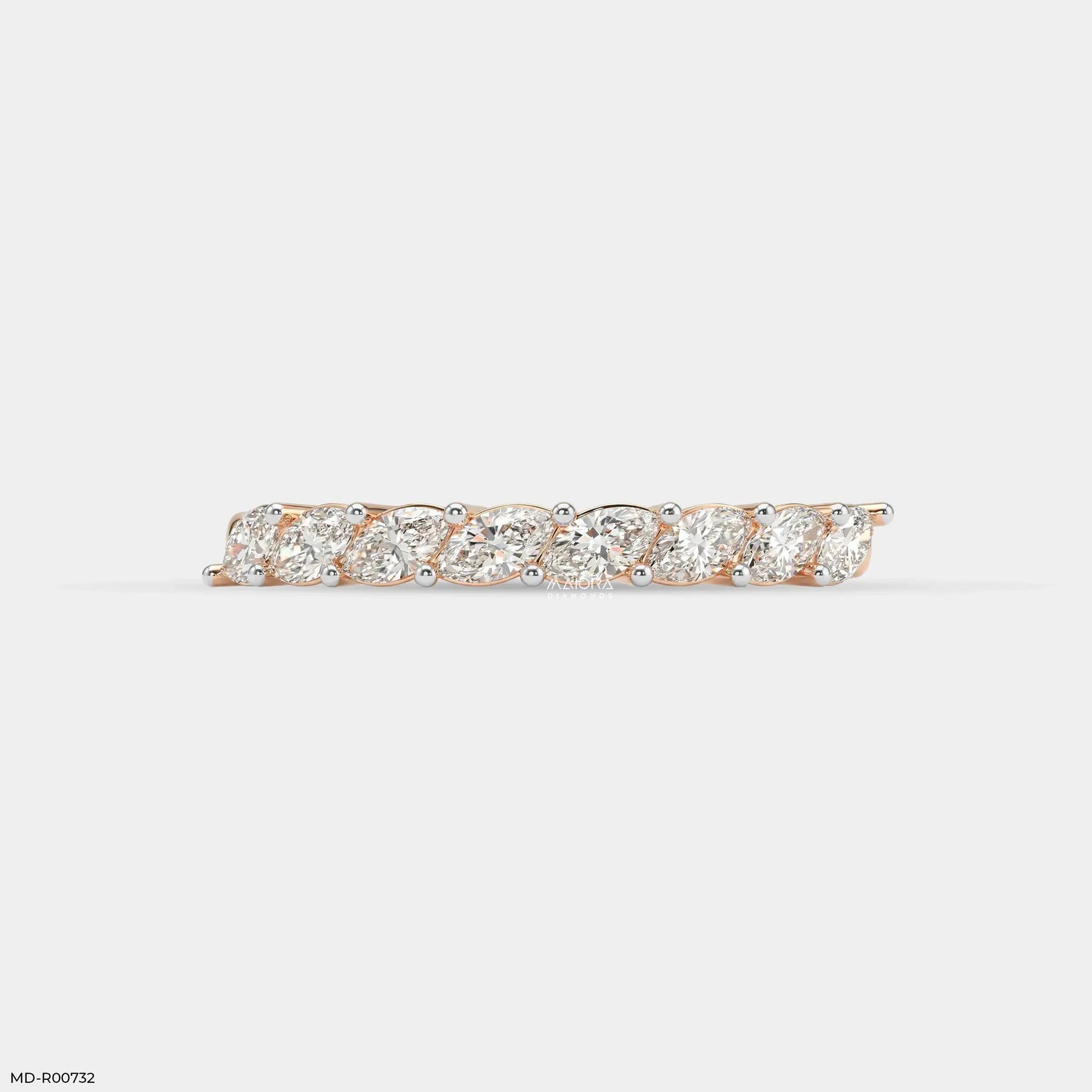 Tilted Marquise Diamond Ring Platinum 950