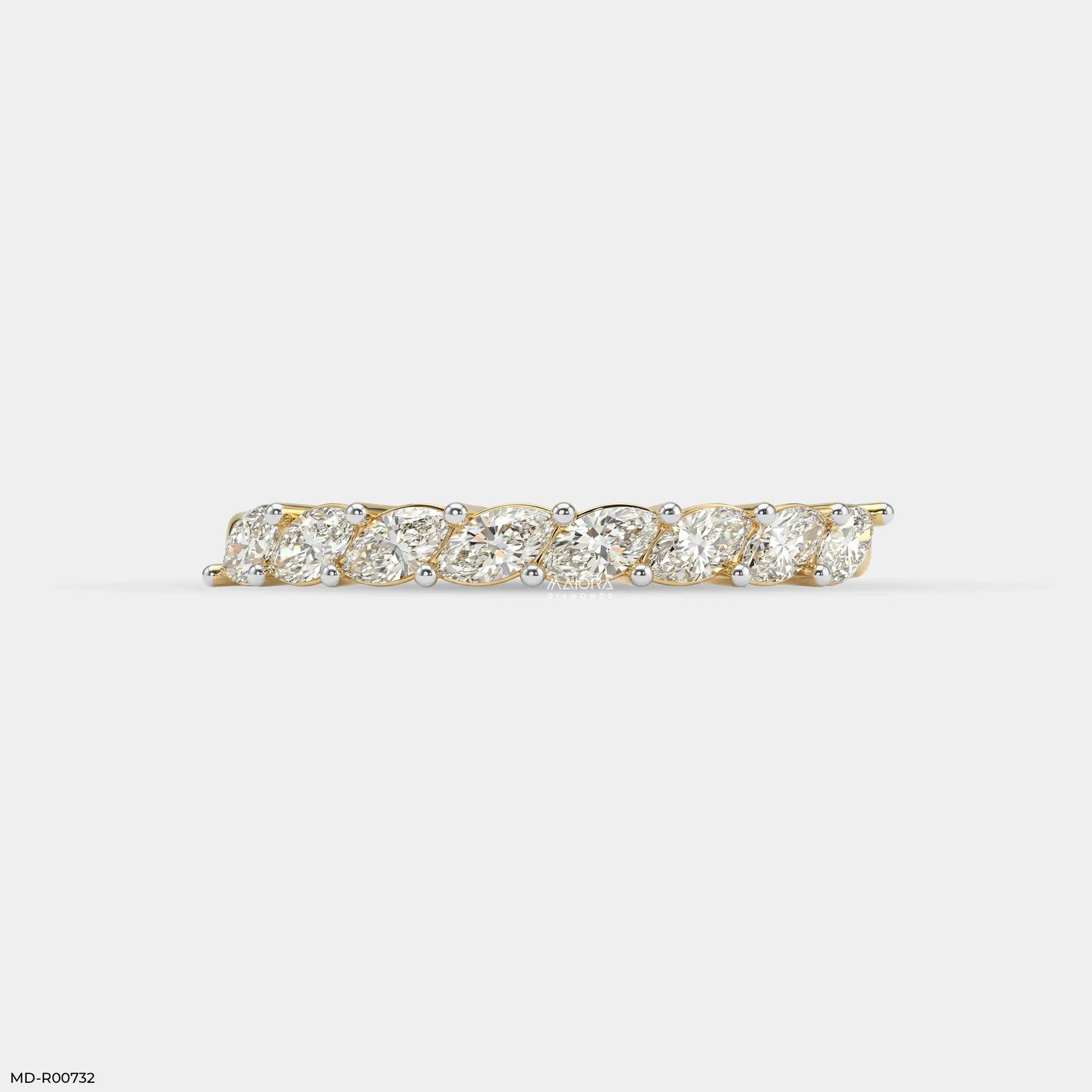 Tilted Marquise Diamond Ring Platinum 950