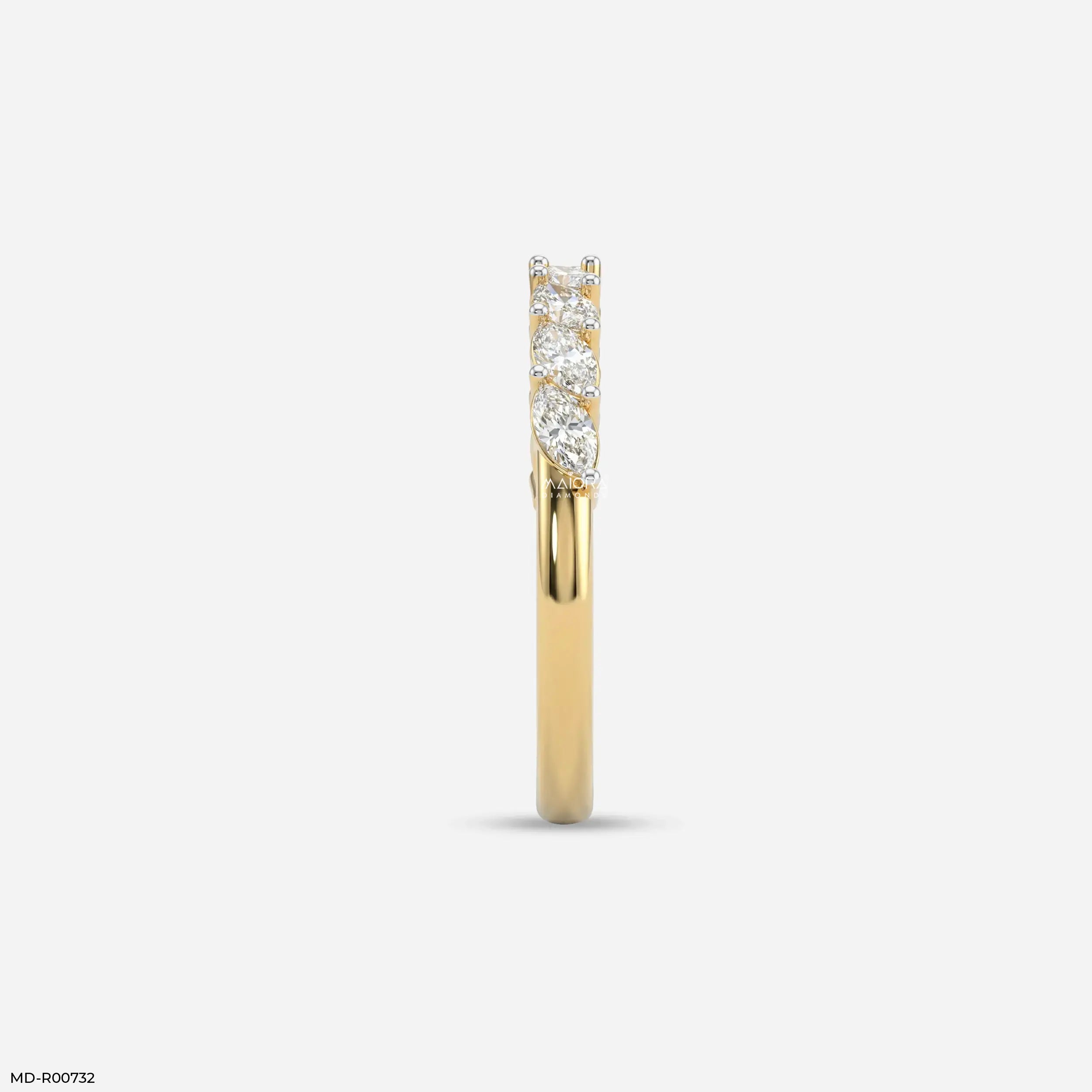 Tilted Marquise Diamond Ring Platinum 950