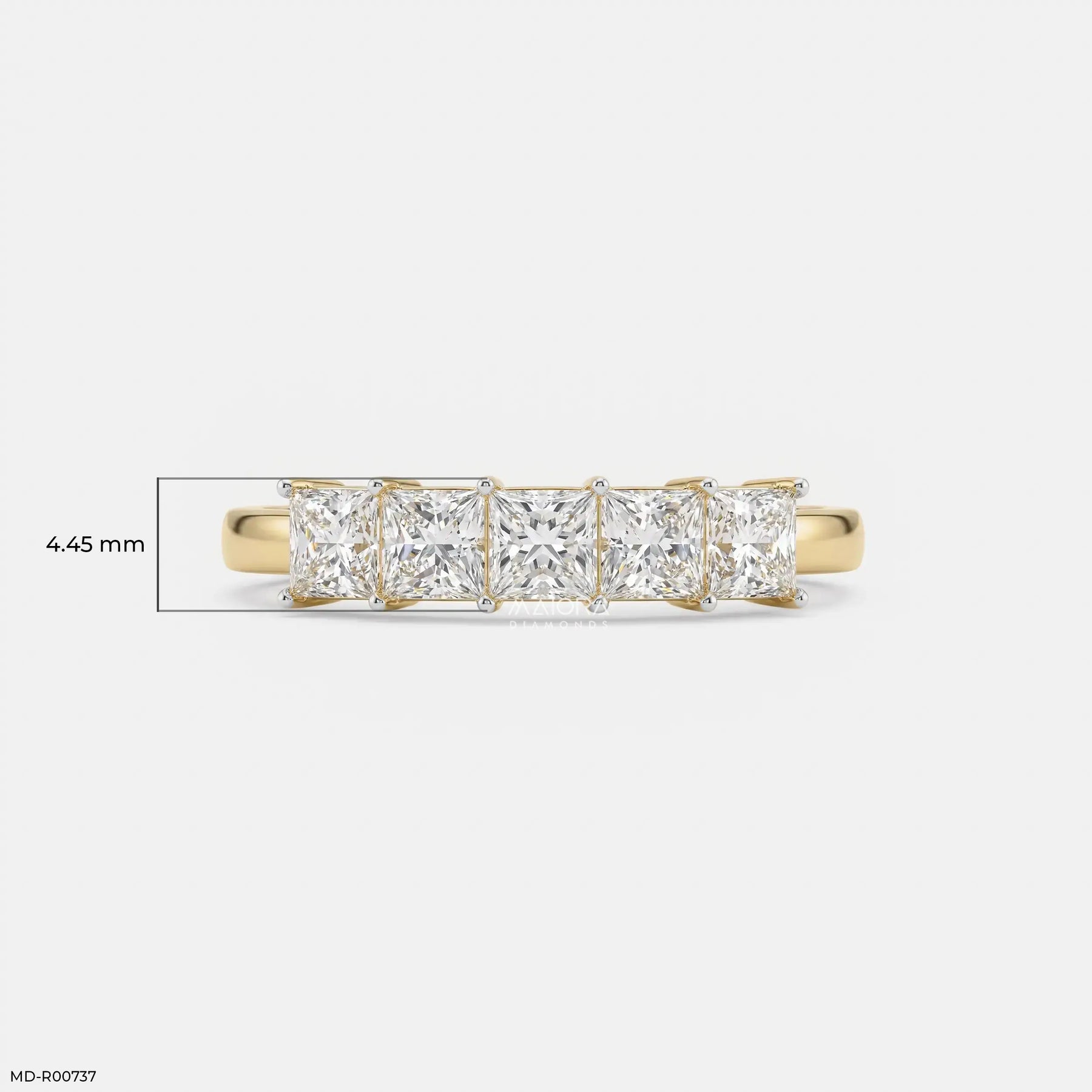 Vertex Square Glow Diamond Ring Platinum 950