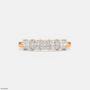 Vertex Square Glow Diamond Ring 14K Rose Gold