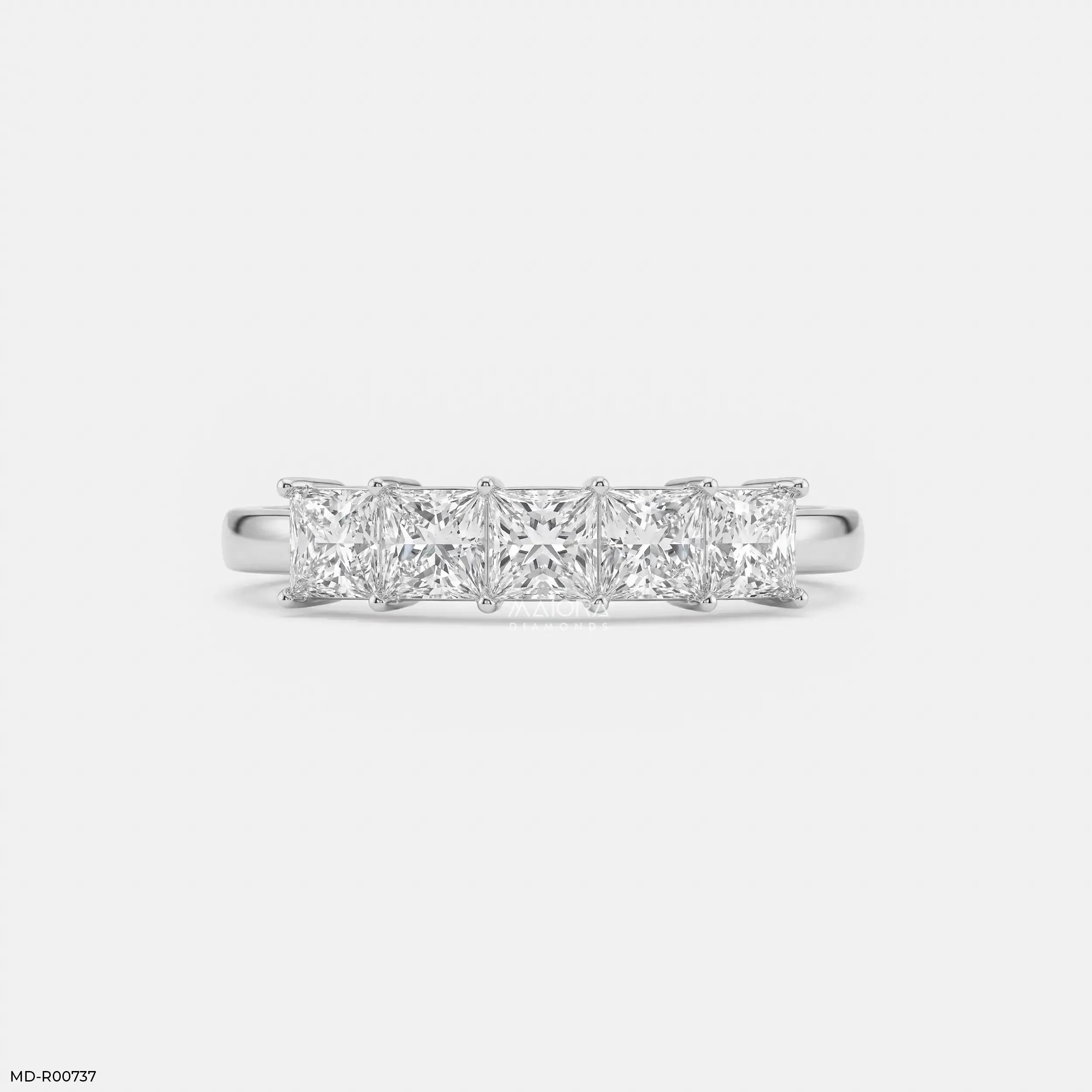 Vertex Square Glow Diamond Ring Platinum 950