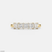 Vertex Square Glow Diamond Ring 18K Yellow Gold