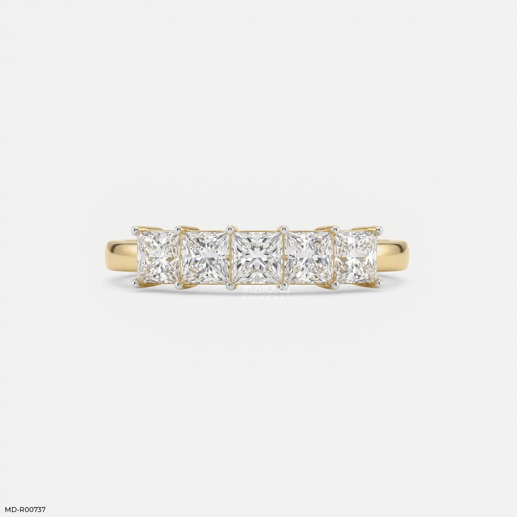 Vertex Square Glow Diamond Ring Platinum 950