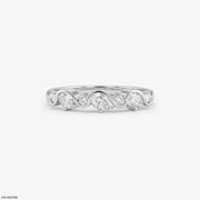 Gilded Wavy Arc Diamond Ring 9K White Gold