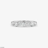 Gilded Wavy Arc Diamond Ring 14K Rose Gold