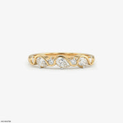 Gilded Wavy Arc Diamond Ring