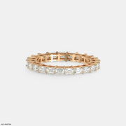 Velvet Glow Emerald Diamond Ring 9K Rose Gold